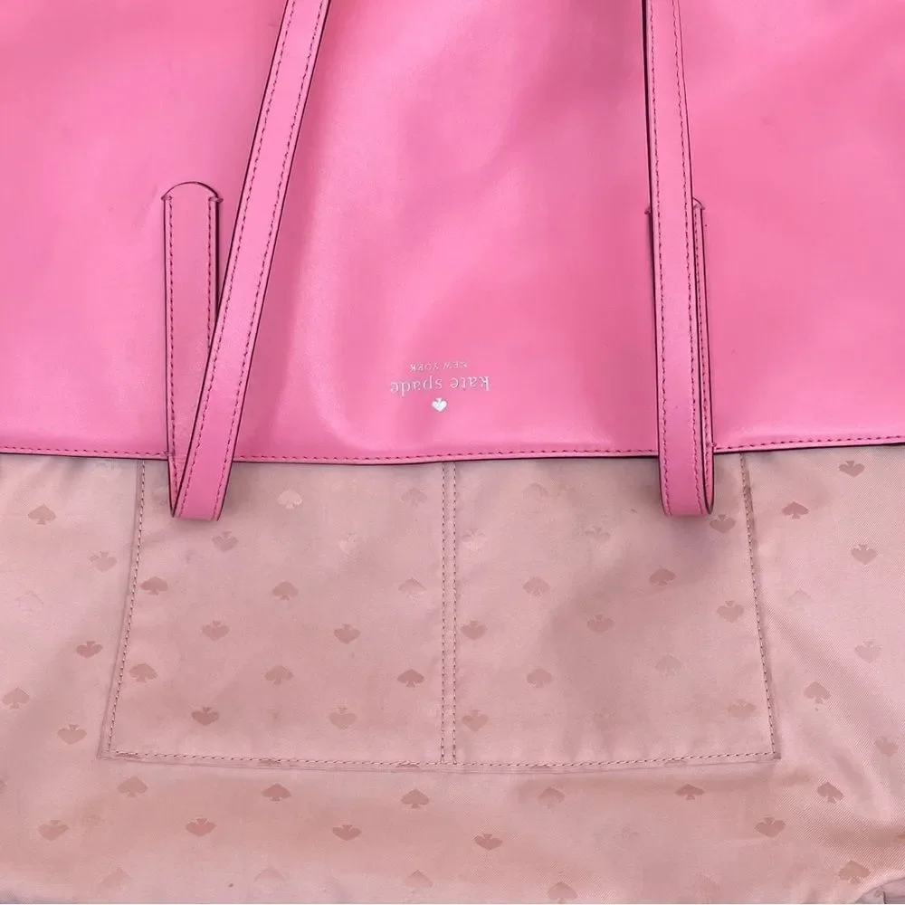 Kate Spade Pink Leather Tote/Shoulder Bag w/Dust Bag Spring Summer Brunch Weddin